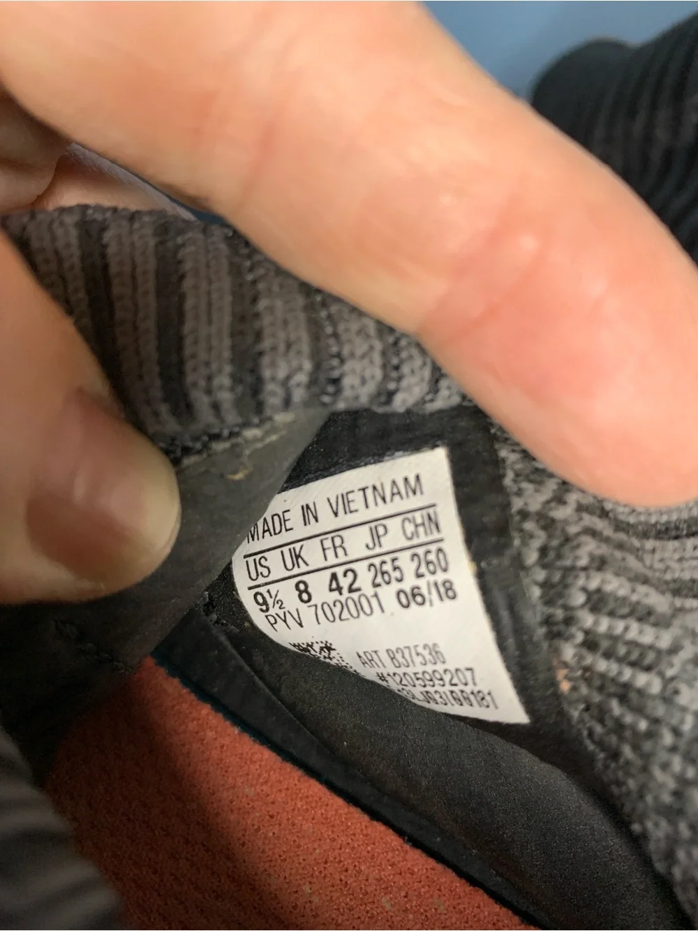 adidas Grey and Black Striped Slip-On Sneakers